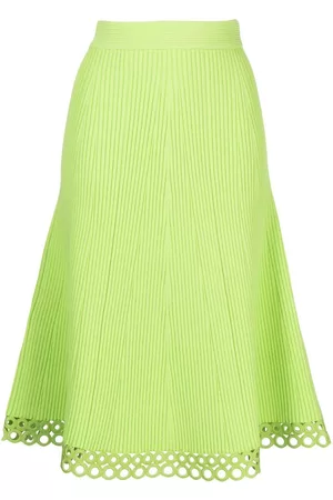 Simkhai A-line ribbed midi skirt