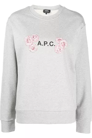 A.P.C. Floral logo-print sweatshirt