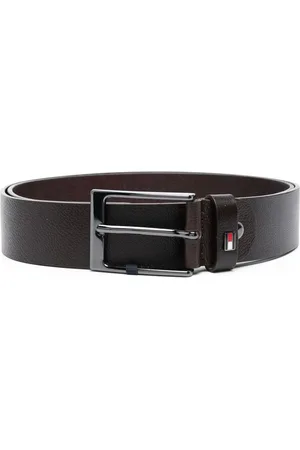Tommy Hilfiger Logo-plaque leather belt