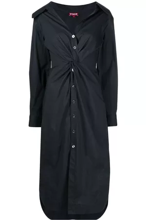 Staud Clea twisted midi shirtdress