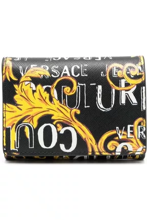 Versace Red Embossed Barocco Bifold Wallet for Men