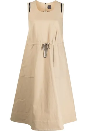 LORENA ANTONIAZZI Drawstring-waist sleeveless dress