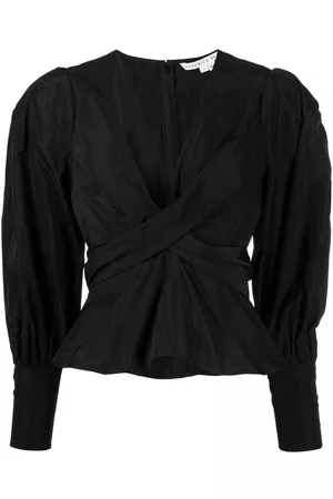 VERONICA BEARD Twist detail V-neck blouse