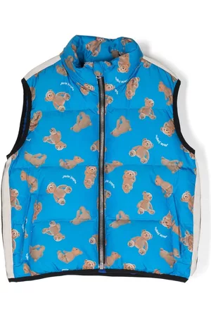 Palm Angels Teddy-print padded gilet