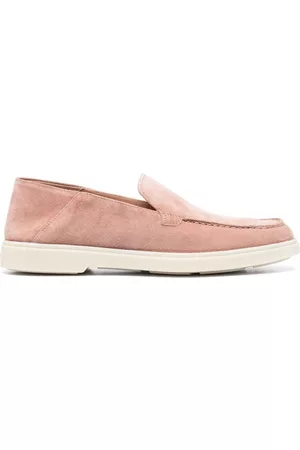 santoni Round-toe suede loafers