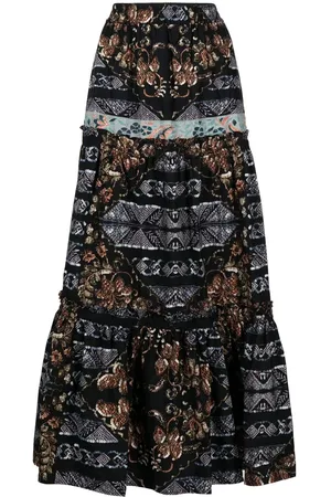 PIERRE-LOUIS MASCIA Gonna botanical-print skirt