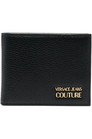 VERSACE Logo-lettering bi-fold wallet