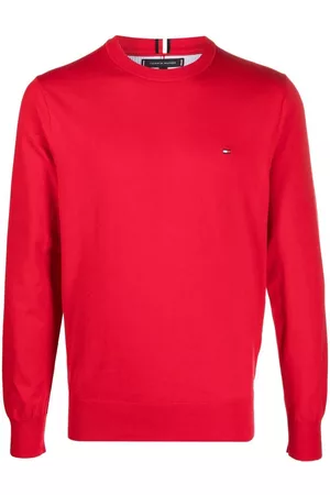 Tommy Hilfiger Logo-embroidered fine-knit jumper