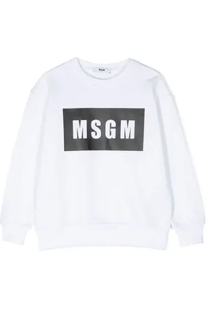 Msgm Logo-print cotton sweatshirt