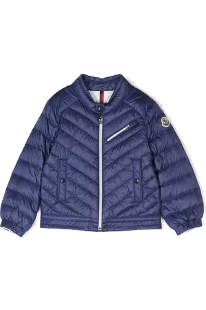 Moncler Logo-patch goose-down bomber jacket