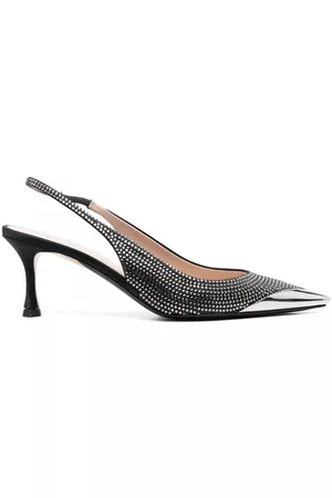 Nº21 Crystal-embellished slingback pumps