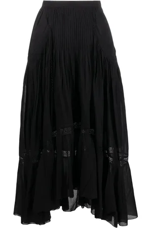 Marant Etoile High waist ruffled midi skirt