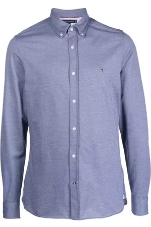 Tommy Hilfiger Logo-embroidery cotton-blend shirt