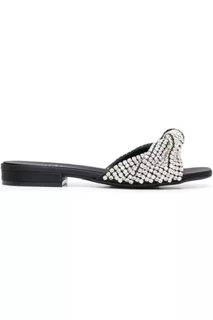 Sergio Rossi Crystal-embellished flat sandals