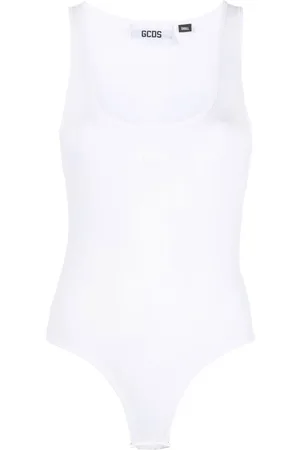 GCDS Logo-print sleeveless bodysuit