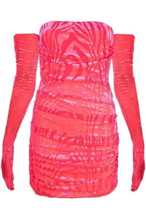 ALEX PERRY Colter ruched devoré minidress