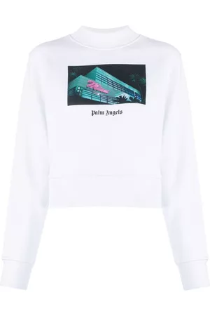 Palm Angels Graphic-print cropped sweatshirt