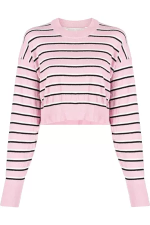 Palm Angels Striped cropped jumper