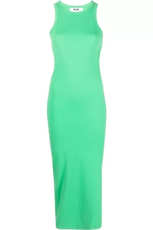 Msgm Ribbed sleeveless knitted dress