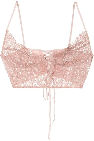 Kiki de Montparnasse Beaded lace longline bra
