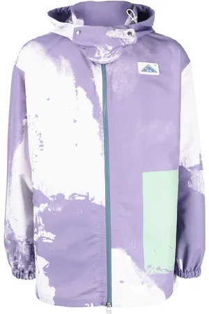 OAMC Tie dye-print zip-up hooded jacket