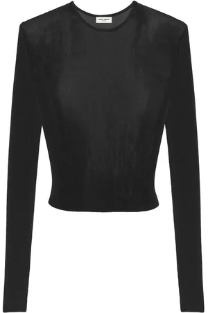 Saint Laurent Round-neck fine-knit top