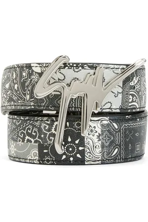 Giuseppe Zanotti Paisley-print leather belt