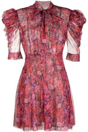 Serafini Floral-print silk minidress