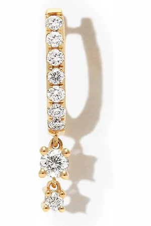 JACQUIE AICHE 14kt yellow diamond mini hoop earring