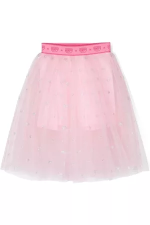 Chiara Ferragni Logo-print flared skirt