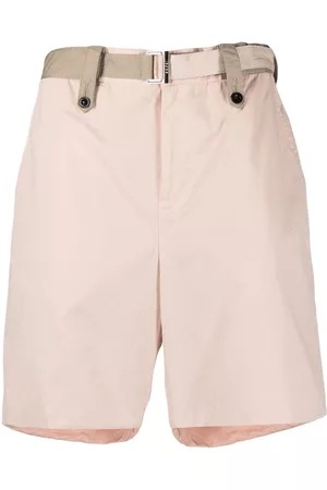 SACAI Belted-waist bermuda shorts