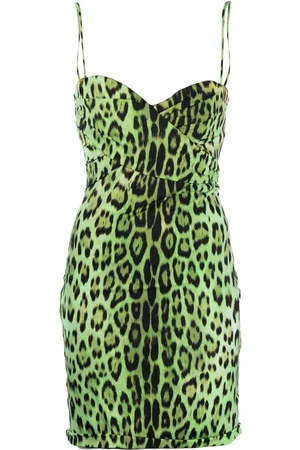 Roberto Cavalli Jaguar print sleeveless minidress