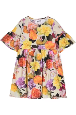 Molo Ruffle-sleeves floral dress