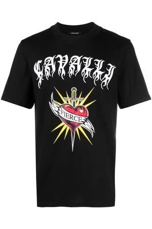 Roberto Cavalli Fierce print short-sleeve T-shirt