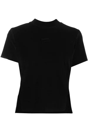 SONG FOR THE MUTE Slit detail crew neck T-Shirt