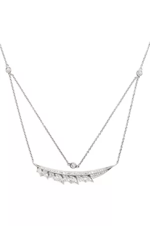 STEPHEN WEBSTER 18kt white gold Magnipheasant multi-chain diamond necklace