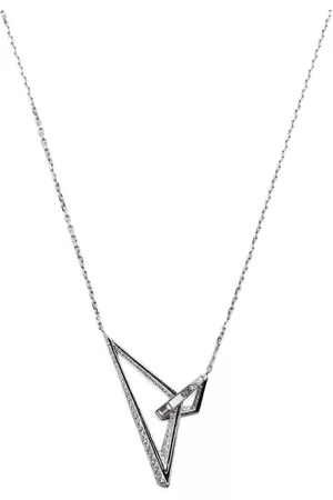 STEPHEN WEBSTER 18kt white gold Vertigo Obtuse diamond pendant necklace