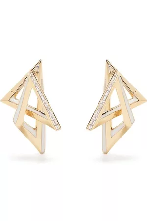 STEPHEN WEBSTER 18kt yellow Vertigo Acute diamond earrings