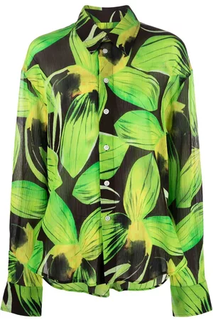 Louisa Ballou Floral-print long-sleeve shirt