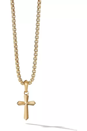 David Yurman 18kt yellow Roman Cross amulet (19mm)
