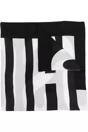 Moschino Logo embroidered scarf