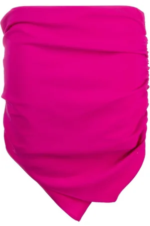 The Attico Hatty ruched asymmetric miniskirt