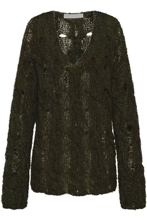 DION LEE Cable-knit boucle jumper