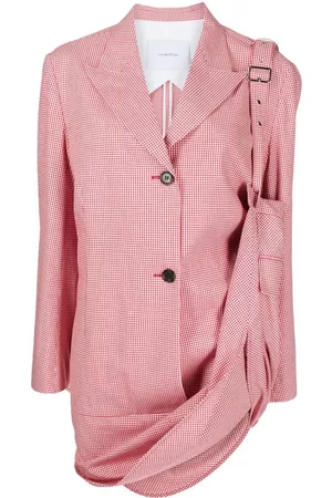 pushBUTTON Check-print cotton dress