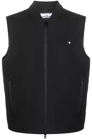 Stone Island Embroidered logo zipped waistcoat