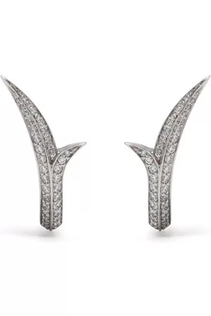 STEPHEN WEBSTER 18kt white gold Thorn Stem diamond earring