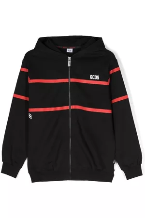 GCDS Chest logo-print detail hoodie
