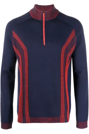 Falke Men Jumpers - Half-zip high-neck sweater