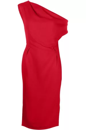 ALEXANDRE VAUTHIER One-shoulder draped midi dress