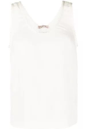 Twin-Set Scallop-edge tank top